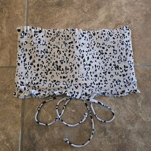 Beige Black Animal XHLN Bikini Top